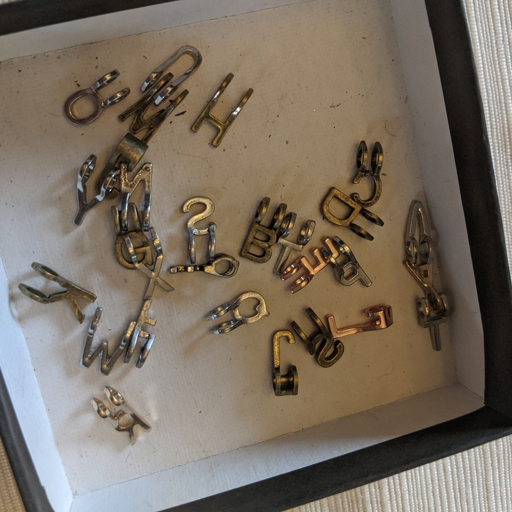 letter charms of various color